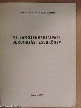 Villamosenergiaipari beruházási zsebkönyv