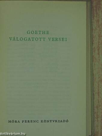 Goethe válogatott versei