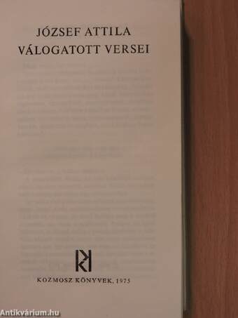 József Attila válogatott versei