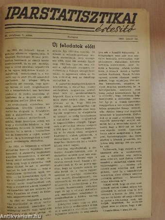 Iparstatisztikai Értesítő 1952. január-december