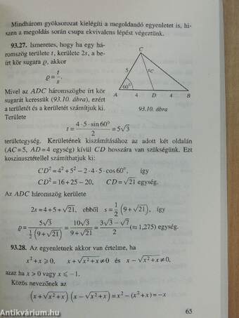 Egyetemi felvételi feladatok matematikából XI.