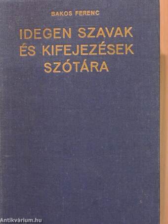 Idegen szavak és kifejezések szótára