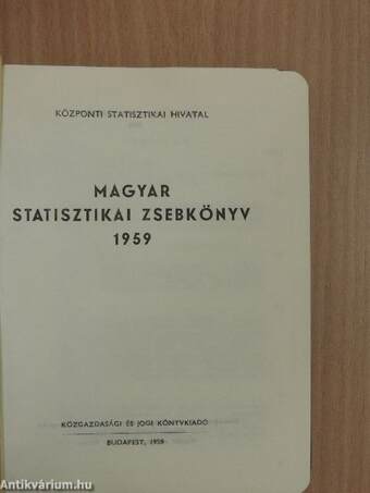 Magyar statisztikai zsebkönyv 1959