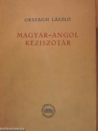 Magyar-angol kéziszótár