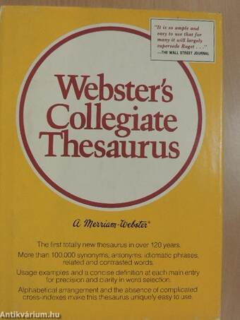 Webster's Collegiate Thesaurus