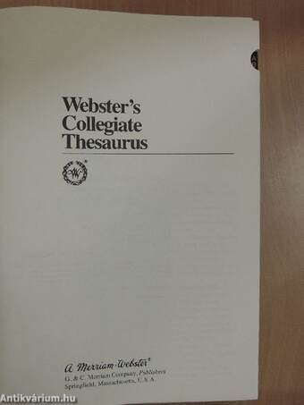 Webster's Collegiate Thesaurus