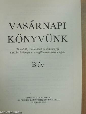 Vasárnapi könyvünk B év