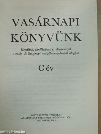 Vasárnapi könyvünk C év