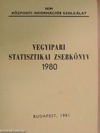 Vegyipari statisztikai zsebkönyv 1980