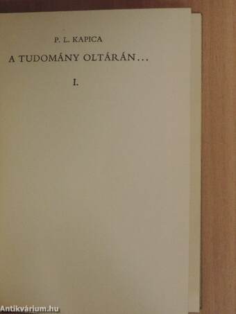 A tudomány oltárán I-IV.