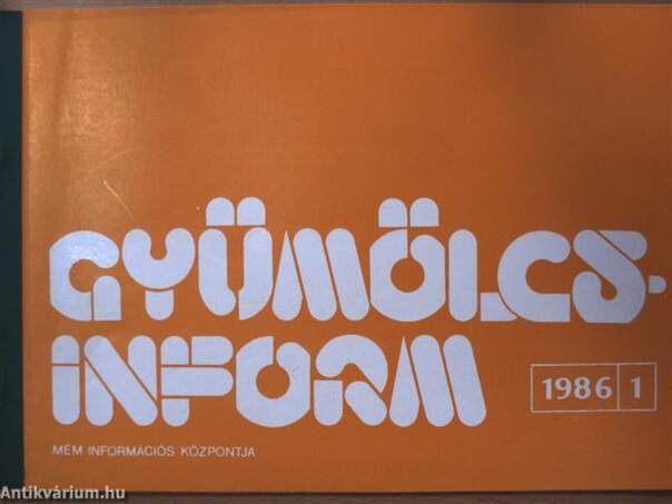 Gyümölcs-inform 1986/1-4.