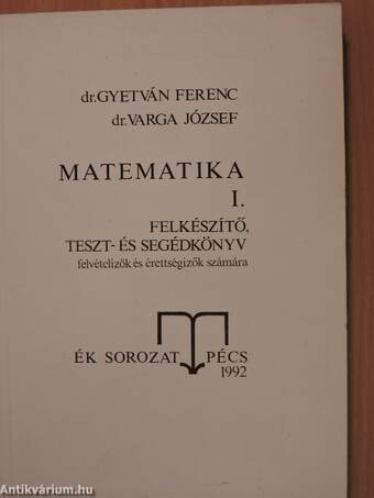 Matematika I. (töredék)