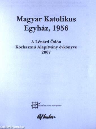 Magyar Katolikus Egyház, 1956