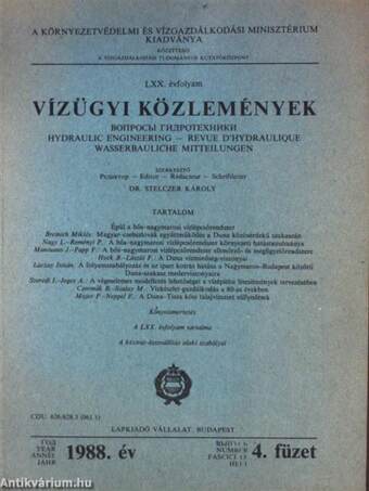 Vízügyi Közlemények 1988/4.