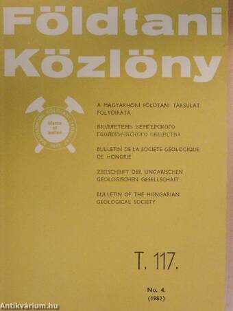 Földtani Közlöny 1987/1-4.