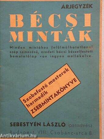 Bécsi minták (árjegyzék, mintajegyzék)