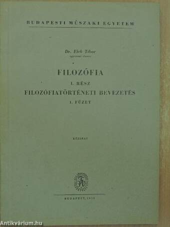 Filozófia I/1.