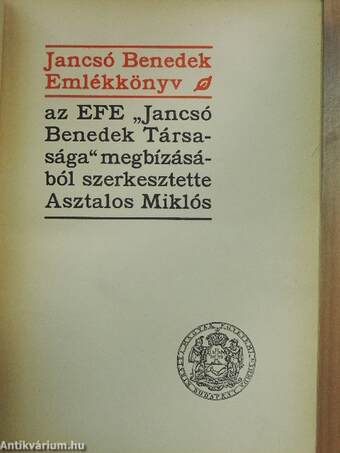 Jancsó Benedek Emlékkönyv