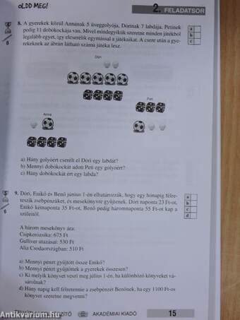 Matematika felvételi felkészítő a 6 és 8 évfolyamos középiskolába készülőknek