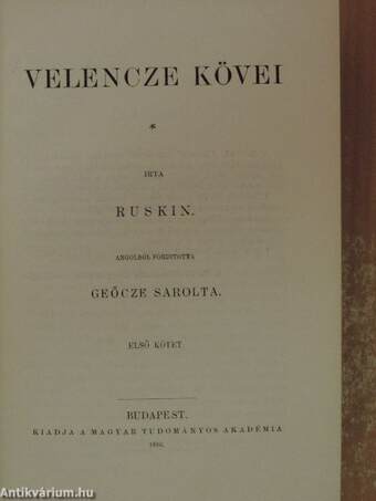 Velencze kövei I-III.