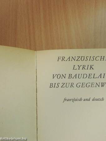 Französische Lyrik von Baudelaire bis zur Gegenwart