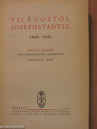 Világostól Josephstadtig 1849-1856