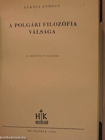 Nagy orosz realisták/A polgári filozófia válsága