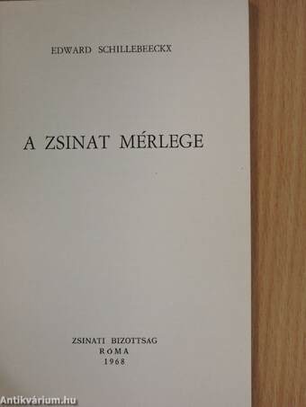 A zsinat mérlege