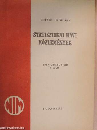 Statisztikai havi közlemények 1967. július