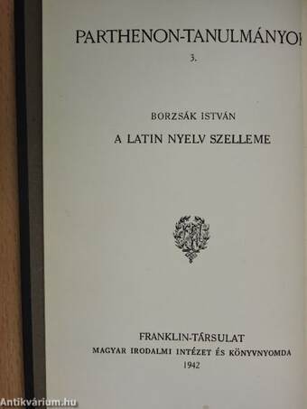 A latin nyelv szelleme