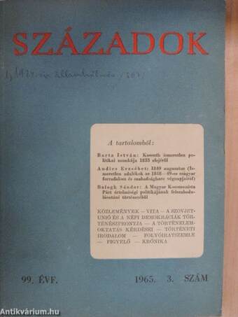 Századok 1965/3.