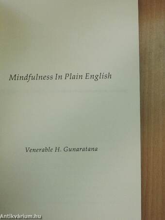 Mindfulness in Plain English