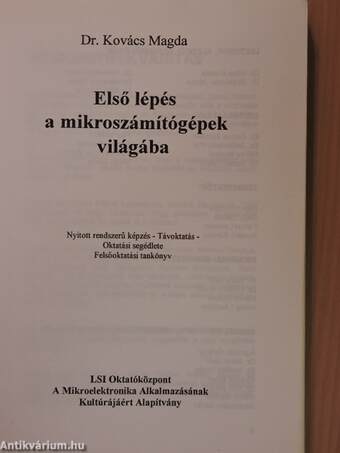 Első lépés a mikroszámítógépek világába