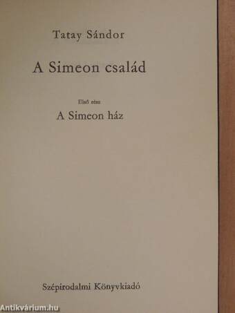 A Simeon család 1-3.