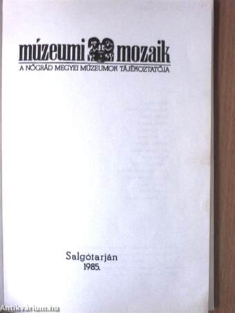 Múzeumi Mozaik 1985.