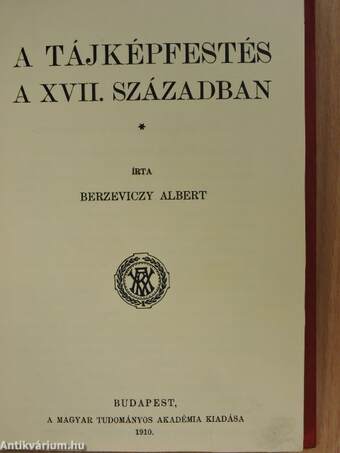 A tájképfestés a XVII. században