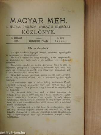 Magyar Méh 1899. január-december