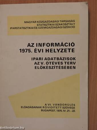 Az információ 1975. évi helyzete