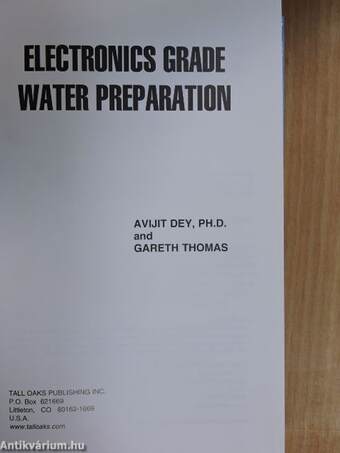 Electronics Grade Water Preparation