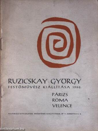 Ruzicskay György festőművész kiállítása 1960.
