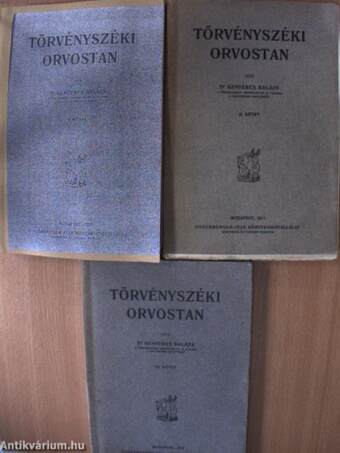 Törvényszéki orvostan I-III.