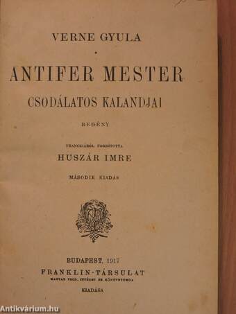 Antifer mester csodálatos kalandjai