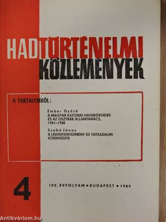 Hadtörténelmi Közlemények 1989/4.