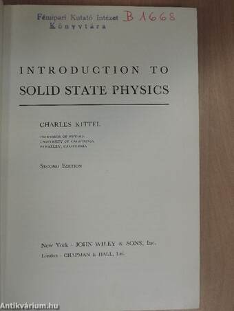 Introduction to Solid State Physics