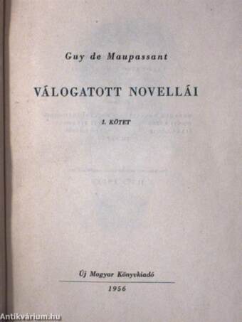 Maupassant válogatott novellái I-II.