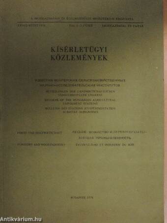 Kísérletügyi közlemények 1974/1-3.