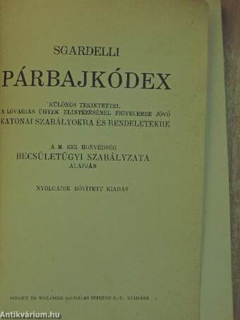 Párbajkódex