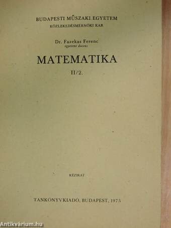 Matematika II/2.