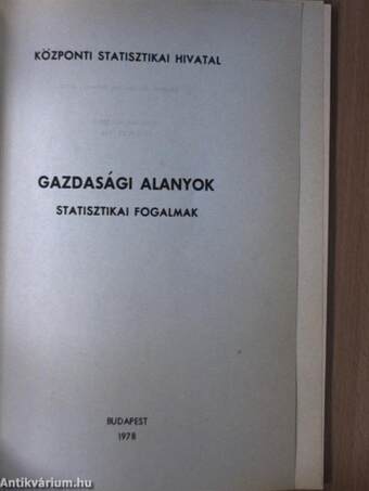 Gazdasági alanyok