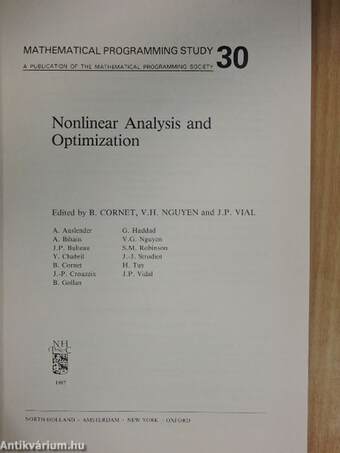 Nonlinear Analysis and Optimization